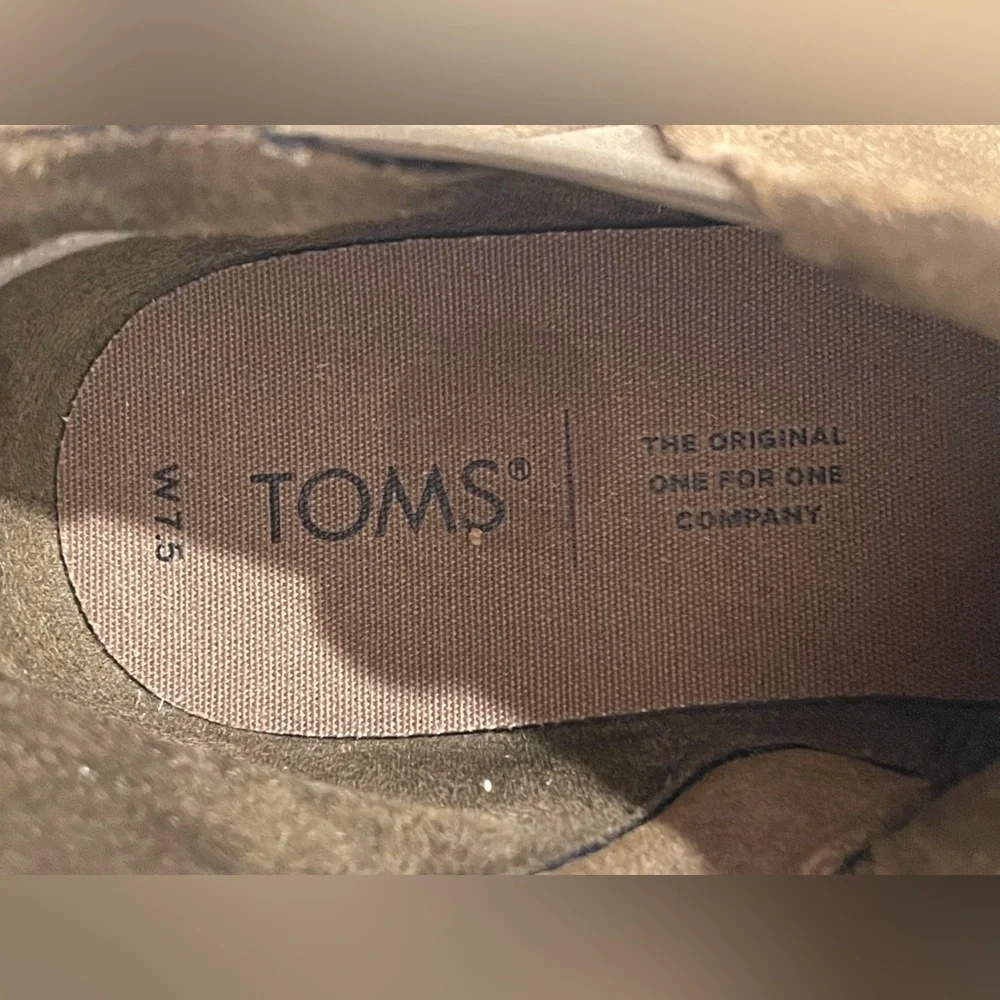 Tom’s Women’s Reese military‎ Olive Suede Boots Size 7.5